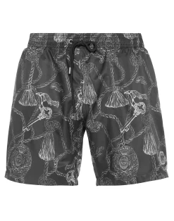 PHILIPP PLEIN Nylon Jogging Shorts Tassels>Uomo Street Couture|Moda Mare