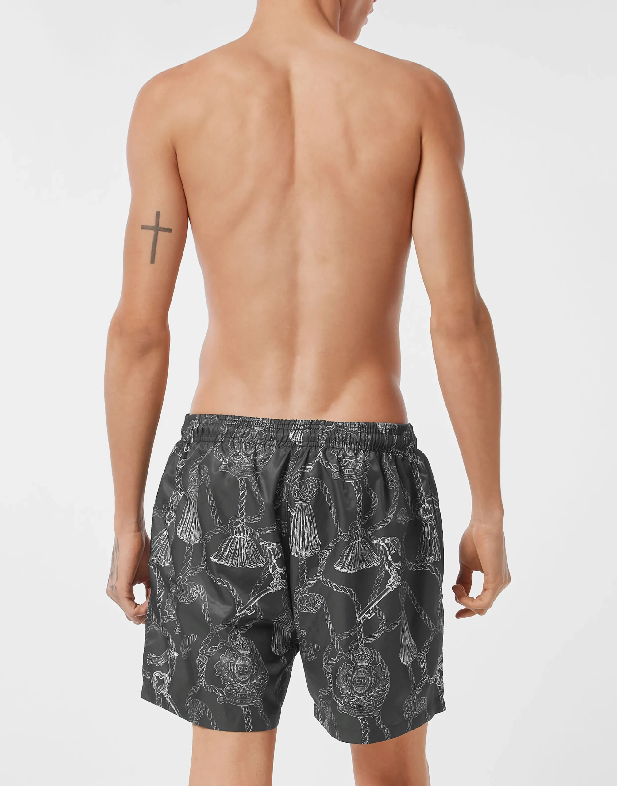 PHILIPP PLEIN Nylon Jogging Shorts Tassels>Uomo Street Couture|Moda Mare