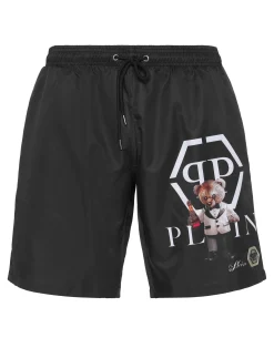 PHILIPP PLEIN Nylon Jogging Shorts Teddy Waiter>Uomo Street Couture|Moda Mare