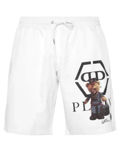 PHILIPP PLEIN Nylon Jogging Shorts Teddy Doorman>Uomo Street Couture|Moda Mare