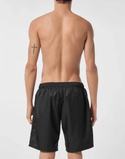 PHILIPP PLEIN Nylon Jogging Shorts Teddy Doorman><noscript><img data-lazyloaded=