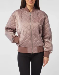 PHILIPP PLEIN Nylon Oversize Bomber Matelasse Diamond Signature>Donna Giubbotti