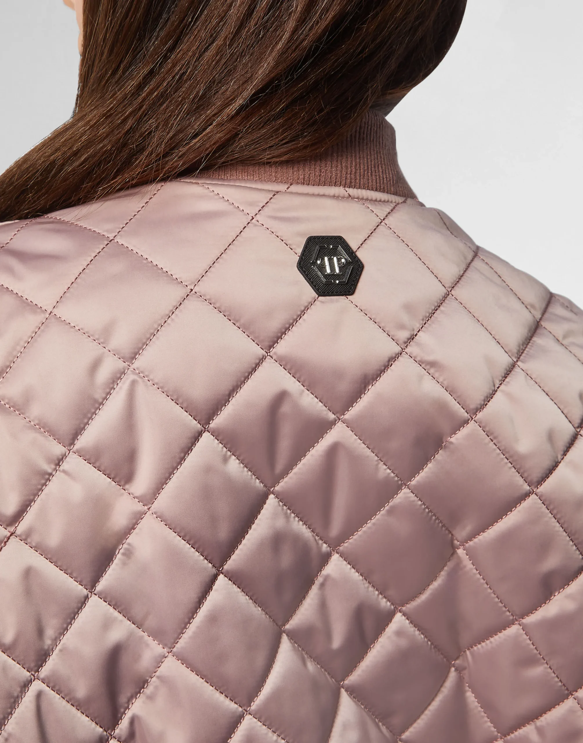 PHILIPP PLEIN Nylon Oversize Bomber Matelasse Diamond Signature>Donna Giubbotti