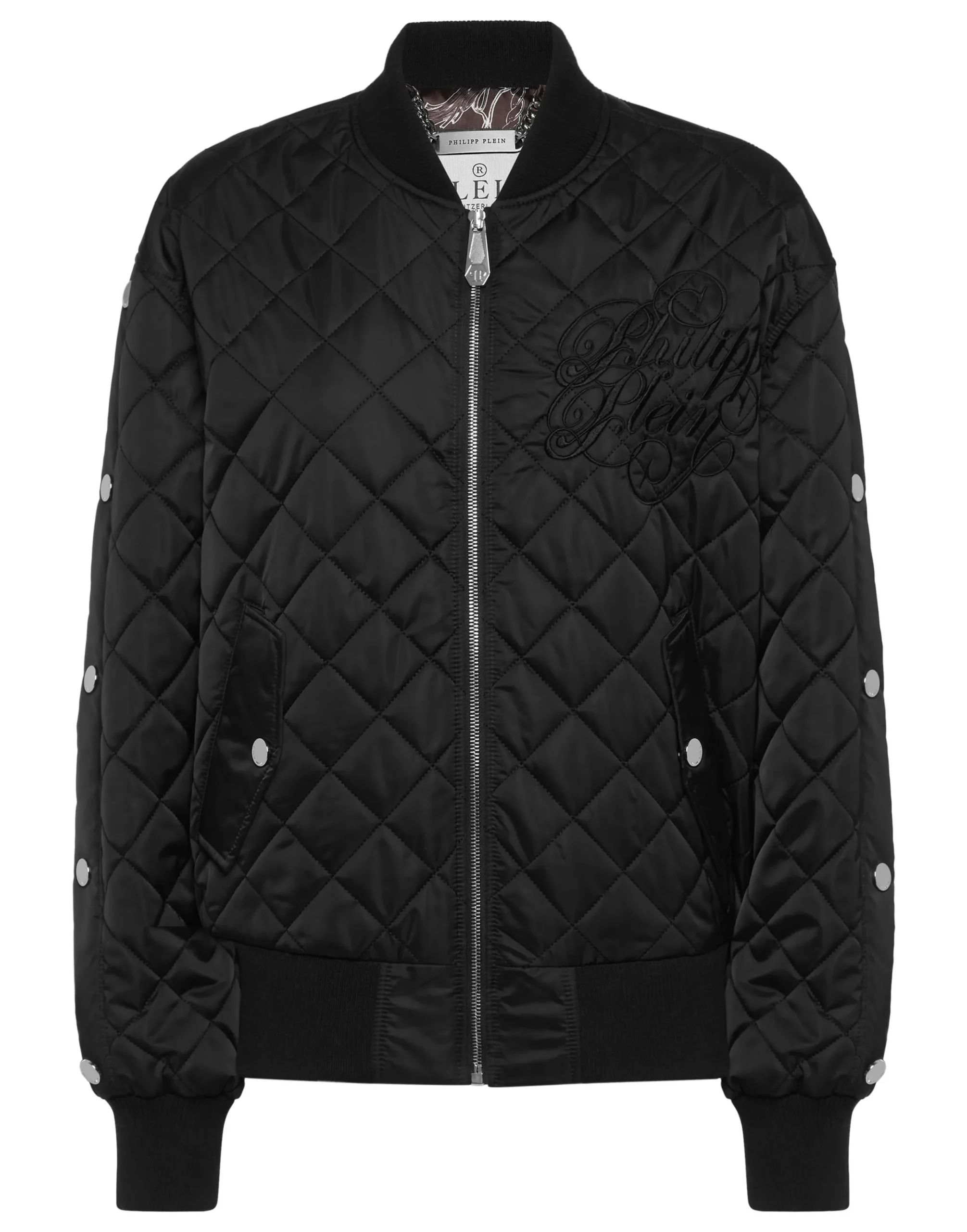PHILIPP PLEIN Nylon Oversize Bomber Matelasse Diamond Signature>Donna Giubbotti