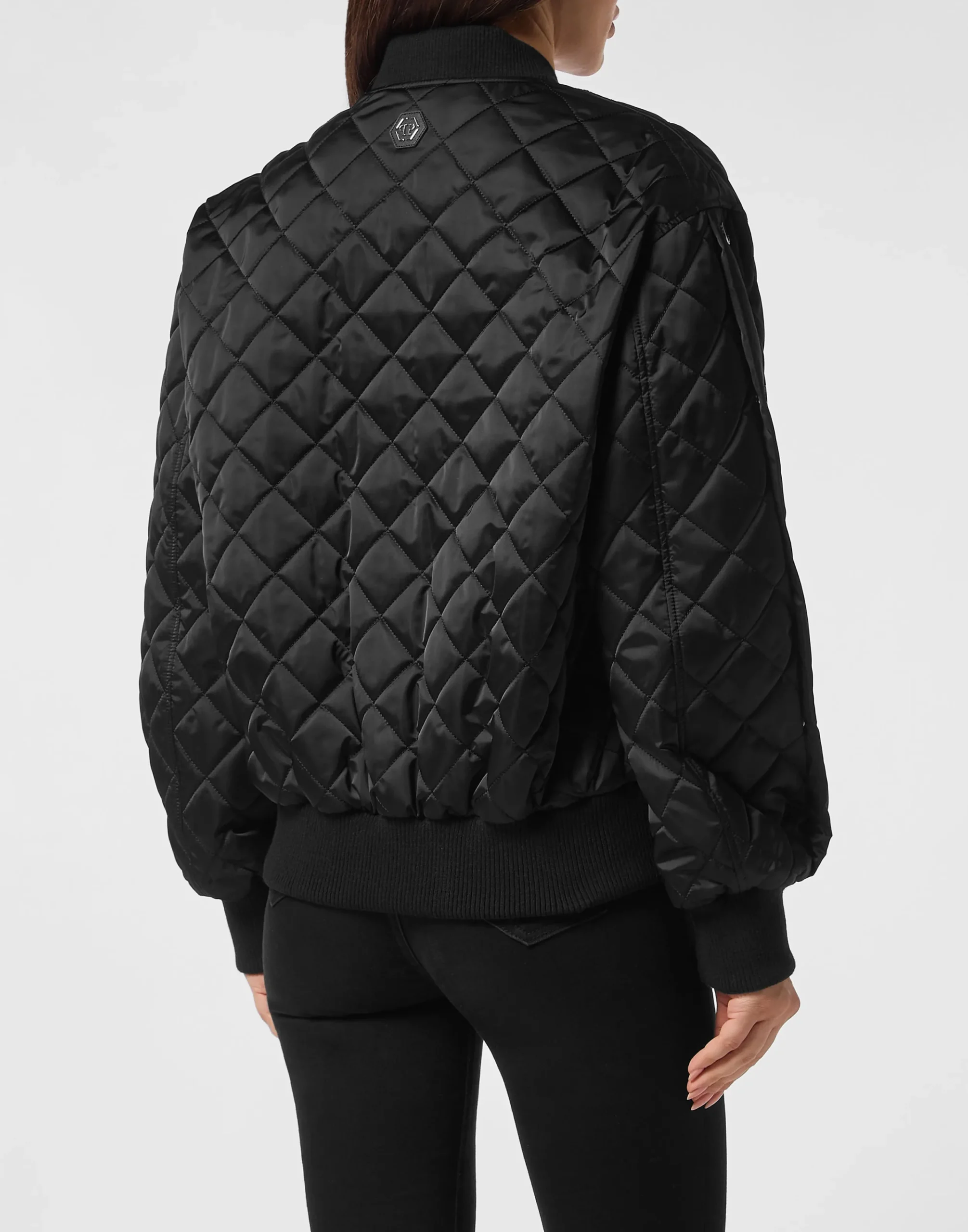 PHILIPP PLEIN Nylon Oversize Bomber Matelasse Diamond Signature>Donna Giubbotti
