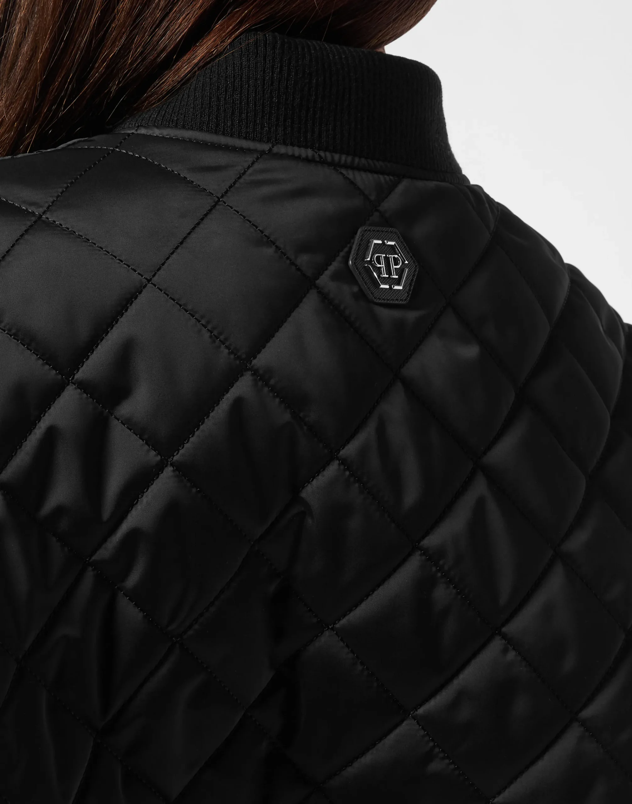 PHILIPP PLEIN Nylon Oversize Bomber Matelasse Diamond Signature>Donna Giubbotti
