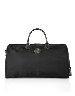 PHILIPP PLEIN Nylon Weekend Bag Monogram>Uomo Shopper E Borse A Mano