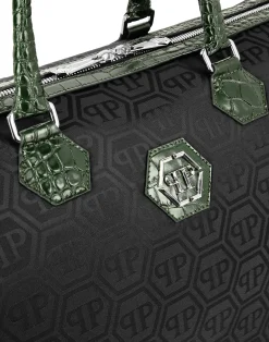 PHILIPP PLEIN Nylon Weekend Bag Monogram><noscript><img data-lazyloaded=