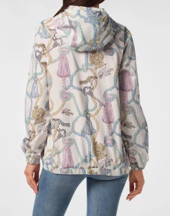 PHILIPP PLEIN Nylon Windbreaker Tassels><noscript><img data-lazyloaded=
