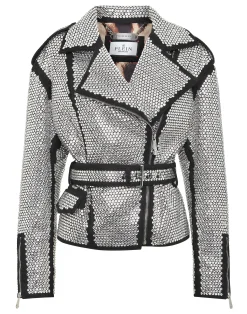 PHILIPP PLEIN Oversized Biker Jacket>Donna Pelle E Pellicce|Giubbotti