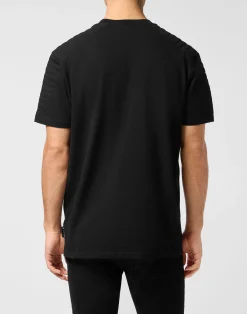 PHILIPP PLEIN Padded Sleeves Round Neck T-Shirt Hexagon><noscript><img data-lazyloaded=