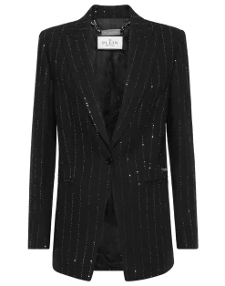 PHILIPP PLEIN Paillettes Boyfriend Fit Blazer>Donna Blazer