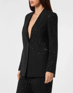 PHILIPP PLEIN Paillettes Boyfriend Fit Blazer>Donna Blazer