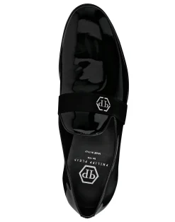 PHILIPP PLEIN Patent leather Loafers Hexagon><noscript><img data-lazyloaded=