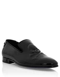 PHILIPP PLEIN Patent Leather Loafers Skull&Bones>Uomo Mocassini