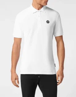 PHILIPP PLEIN Pique Polo Shirt SS Gothic Plein>Uomo Polo