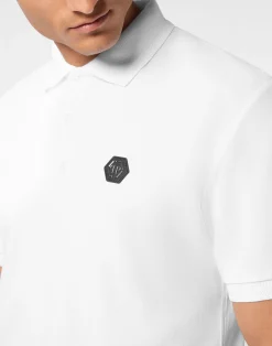 PHILIPP PLEIN Pique Polo Shirt SS Gothic Plein><noscript><img data-lazyloaded=