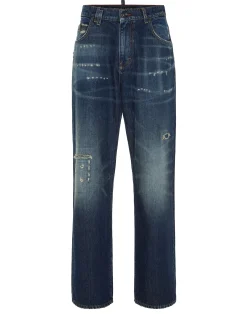 PHILIPP PLEIN 5-Pocket Beach Boy Fit Jeans>Uomo Denim