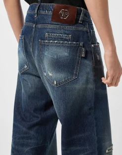 PHILIPP PLEIN 5-Pocket Beach Boy Fit Jeans><noscript><img data-lazyloaded=