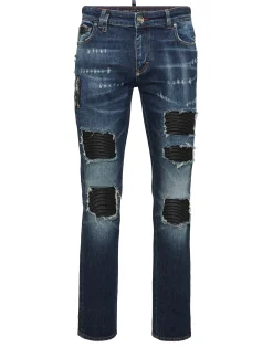 PHILIPP PLEIN 5-Pocket Rock Star Fit Jeans>Uomo Denim