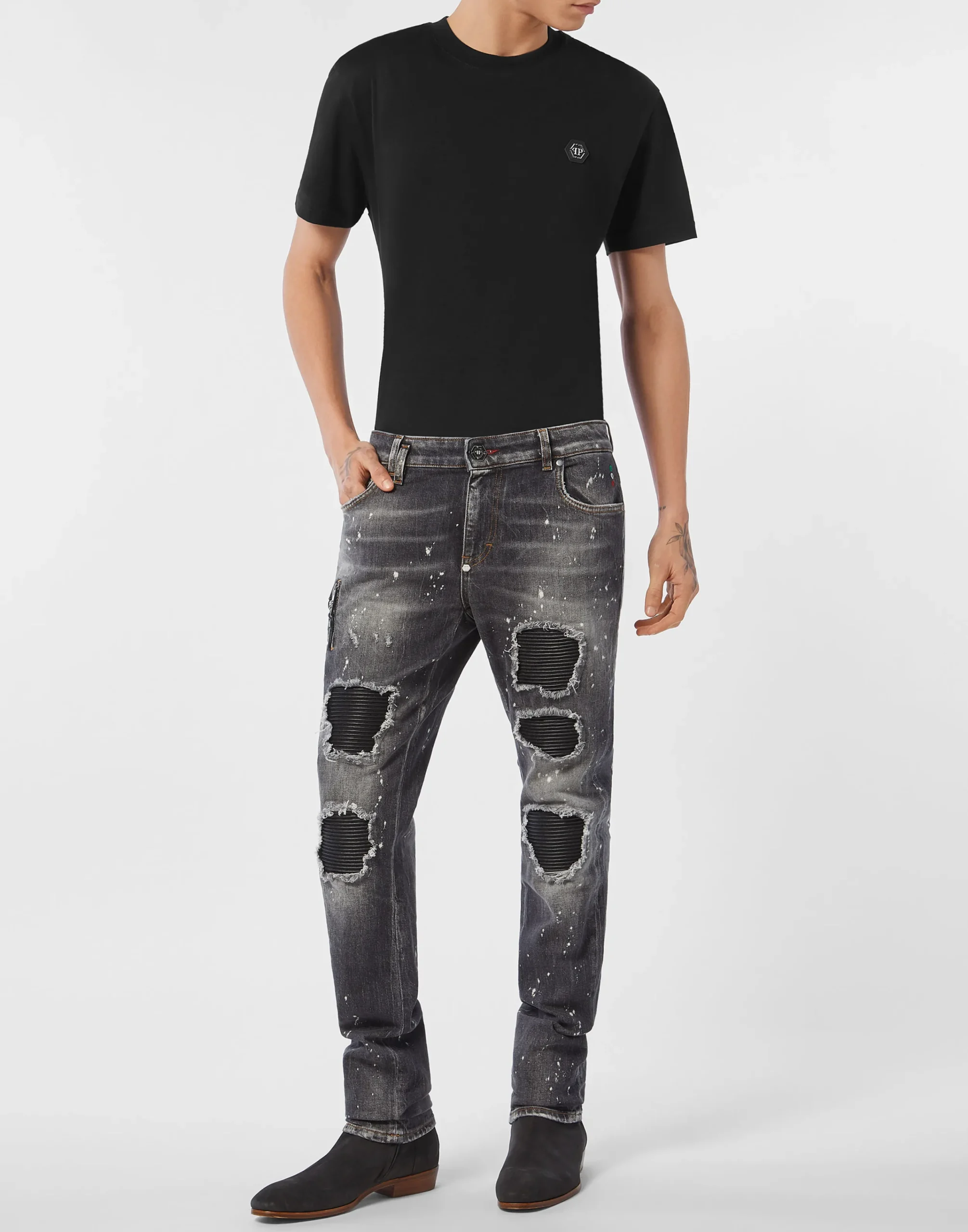 PHILIPP PLEIN 5-Pocket Rock Star Fit Jeans>Uomo Denim