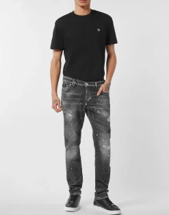 PHILIPP PLEIN 5-Pocket Super Straight Cut Jeans PP><noscript><img data-lazyloaded=