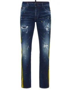 PHILIPP PLEIN 5-Pocket Super Straight Cut Jeans PP>Uomo Denim