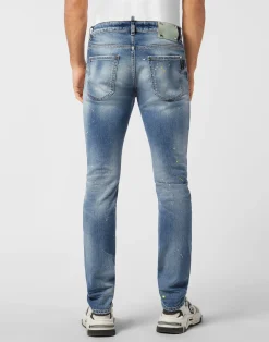 PHILIPP PLEIN 5-Pocket Super Straight Cut Jeans PP><noscript><img data-lazyloaded=