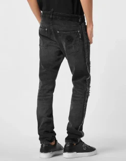 PHILIPP PLEIN 5-Pocket Super Straight Cut Jeans Stars><noscript><img data-lazyloaded=