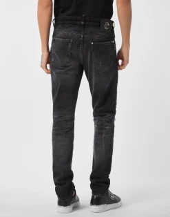 PHILIPP PLEIN 5-Pocket Super Straight Cut Jeans><noscript><img data-lazyloaded=