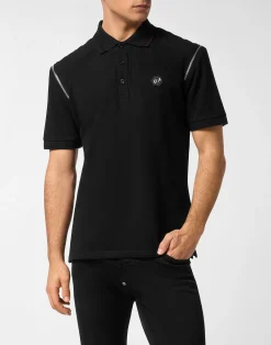 PHILIPP PLEIN Polo Shirt With Zippers On Sleeves>Uomo Polo