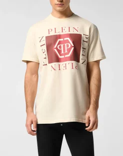 PHILIPP PLEIN Printed Round Neck T-Shirt Hexagon>Uomo T-Shirts