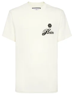 PHILIPP PLEIN Printed Round Neck T-Shirt Signature>Uomo T-Shirts