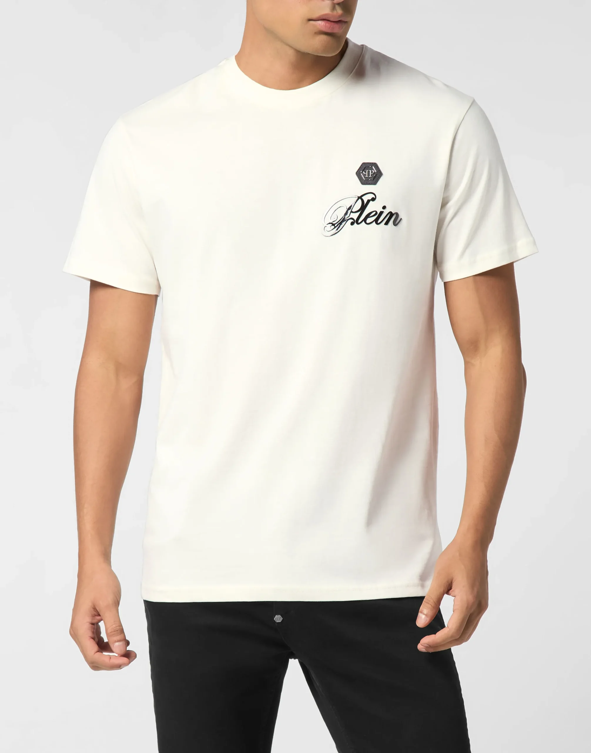 PHILIPP PLEIN Printed Round Neck T-Shirt Signature>Uomo T-Shirts