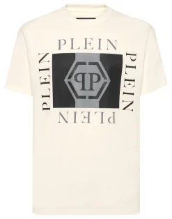 PHILIPP PLEIN Printed Round Neck T-Shirt Hexagon>Uomo T-Shirts
