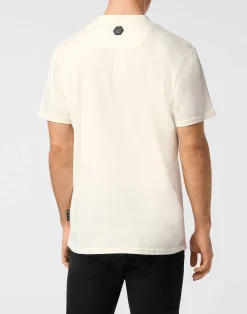PHILIPP PLEIN Printed Round Neck T-Shirt Hexagon><noscript><img data-lazyloaded=