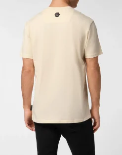 PHILIPP PLEIN Printed Round Neck T-Shirt Skull & Bones><noscript><img data-lazyloaded=