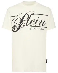 PHILIPP PLEIN Printed Round Neck T-Shirt Italic>Uomo T-Shirts