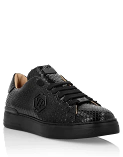 PHILIPP PLEIN Python Leather Lo-Top Sneakers Hexagon>Uomo Low Top Sneakers