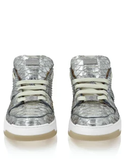 PHILIPP PLEIN Python Leather Lo-Top Sneakers Hexagon>Uomo Low Top Sneakers