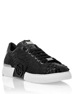 PHILIPP PLEIN Python Leather Lo-Top Sneakers Hexagon>Uomo Low Top Sneakers