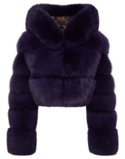 PHILIPP PLEIN Real Fur Short Jacket>Donna Giubbotti