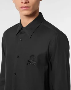 PHILIPP PLEIN Regular Fit Shirt Herringbone><noscript><img data-lazyloaded=