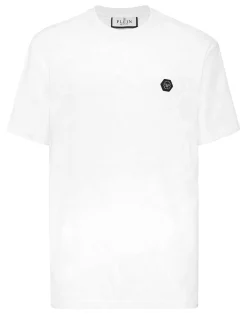 PHILIPP PLEIN Round Neck Jacquard T-Shirt Crest>Uomo T-Shirts