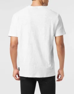 PHILIPP PLEIN Round Neck Jacquard T-Shirt Crest><noscript><img data-lazyloaded=