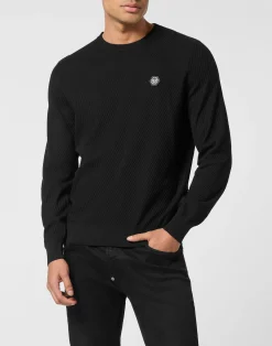PHILIPP PLEIN Round Neck Pullover>Uomo Maglieria