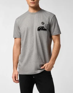 PHILIPP PLEIN Round Neck T-Shirt Basic Signature>Uomo T-Shirts