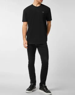 PHILIPP PLEIN Round Neck T-Shirt Biker Cut><noscript><img data-lazyloaded=