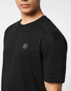 PHILIPP PLEIN Round Neck T-Shirt Biker Cut><noscript><img data-lazyloaded=