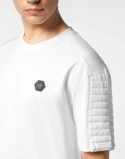 PHILIPP PLEIN Round Neck T-Shirt Biker Cut><noscript><img data-lazyloaded=